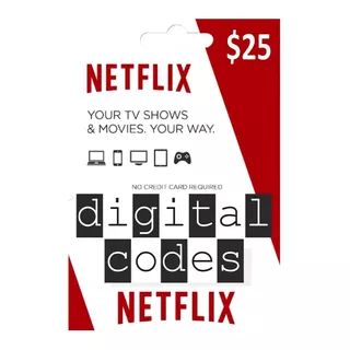 Código Netflix 25 Usd Digital Codes