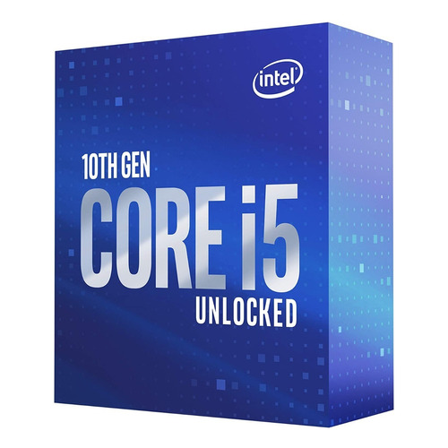 Procesador gamer Intel Core i5-10600K BX8070110600K  de 6 núcleos y  4.8GHz de frecuencia con gráfica integrada