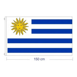 Banderas De Uruguay 150x90cm De Poliéster. Medida Oficial