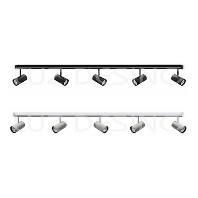 Riel 2 Metros 5 Luces Spot Mac Apto Led Deco Moderno  