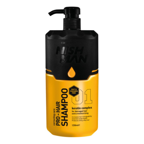 Shampoo Hombre Keratina Extra Hidratante Nishman 1250ml