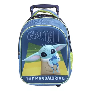 Mochila Infantil Escolar 3d Bebe Yoda 40x30x11+ruedas/carro