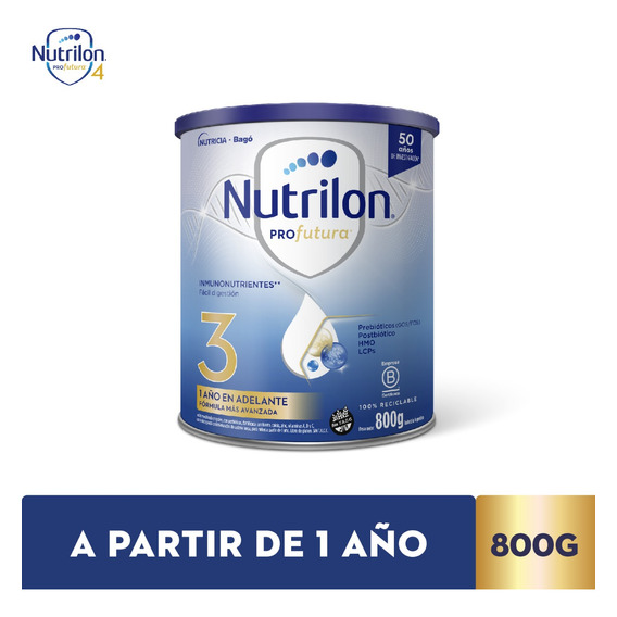Leche En Polvo Nutrilon Profutura 3 Nutricia Bago X 800 Gr
