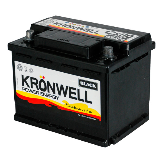 Bateria Para Auto 12x75 Alta Kronwell 12 Volt 75 Amper W5a24