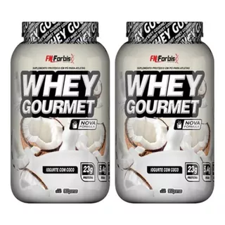 Kit 2 Whey Protein Gourmet Iogurte Com Coco 900g Original Fn