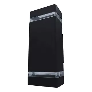 Aplique Bidireccional Para Dicroica Exterior Aluminio Mao 2 Color Negro