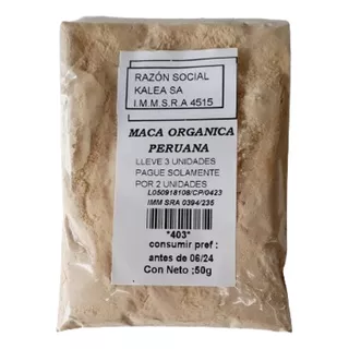 Maca Orgánica Peruana 50 G Lleve 3 Pague Solo Por 2