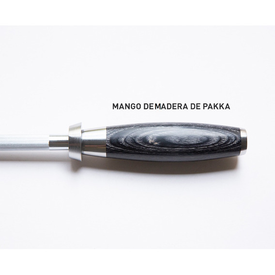 Kanka - Chaira Afilador De Cuchillos Profesional Mango Pakka