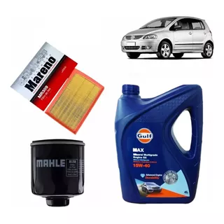 Kit De Filtros + Aceite 15w40 Vw Fox 1.6 8v Del 2006 Al 2009