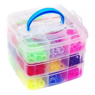 Kit Maleta Tear 4000 Elásticos Loom Band - Pulseira Completo