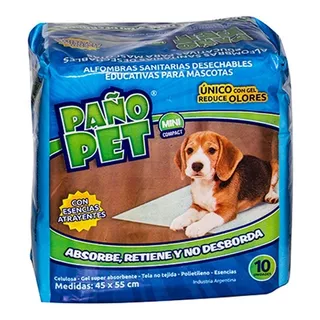 Paños Pañales Entrenamient Compact Mini 10 U Paño Pet® 45x55