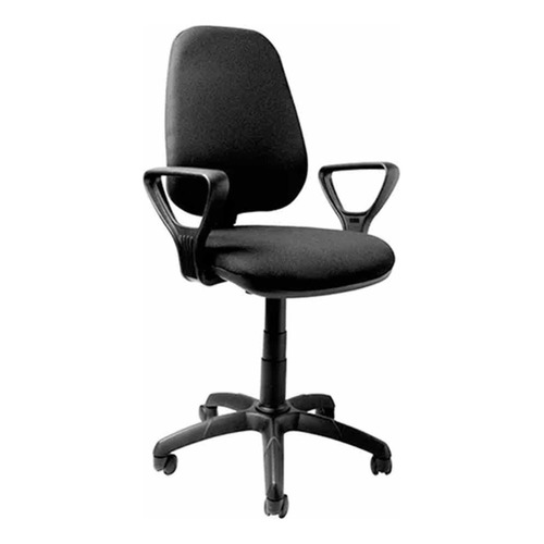 Silla Ejecutiva De Escritorio Sillon Ergonómico Baires4 Full Color Ecocuero Negro