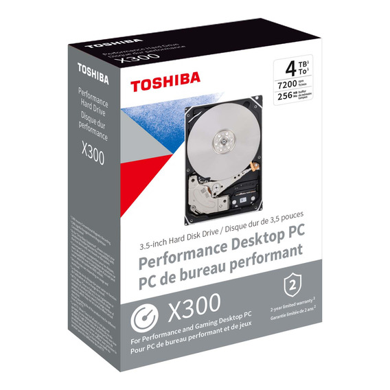 Toshiba Disco Duro Interno 4tb, X300 3.5 , Sata Hdwr440xzsta