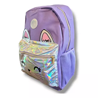 Mochila Escolar Nena Gatito Primaria Secundaria Impermable