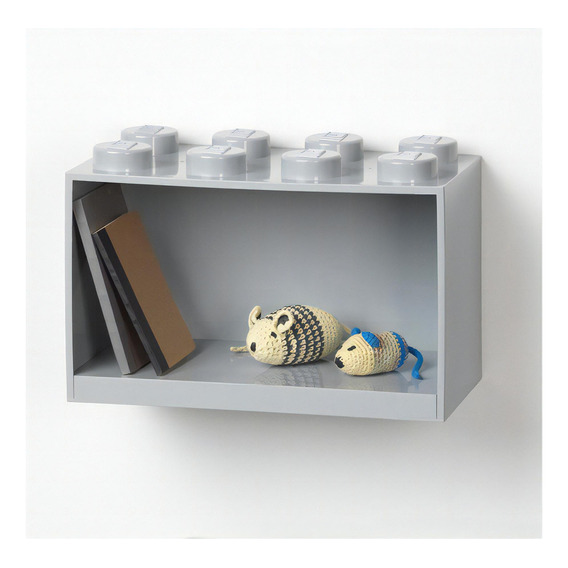 Estante Repisa Lego Shelf 8 Contenedor Apilable Colgante Color Gris