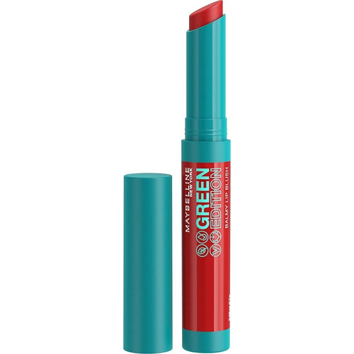 Lápiz Labial Maybelline Green Edition Balmy Lip Blush 0.06oz Acabado Gloss Color 002 Bonfire