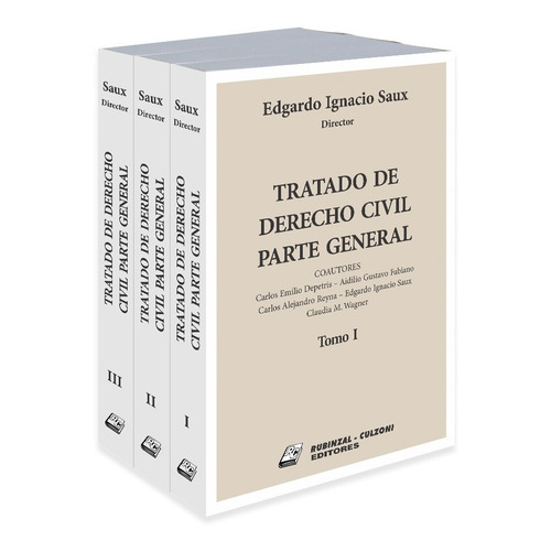 Tratado De Derecho Civil. Parte General. 3 Ts - Saux, Edgard