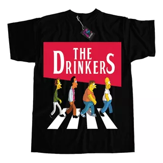 Remera Simpsons Banda The Drinkers Dtf Calidad Premium