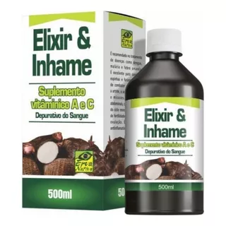 Elixir & Inhame  500ml Supl Vit A E C - Depurativo Do Sangue Sabor Elixir De Inhame