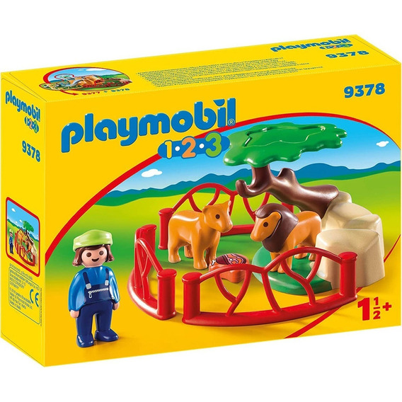 Recinto De Leones Playmobil 1 2 3 Para Niños Febo