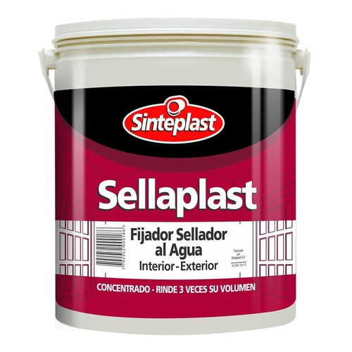 Sellaplast Sinteplast Fijador Sellador Al Agua 10 Litros Color Incoloro