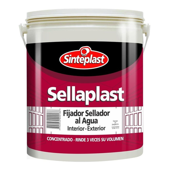 Sellaplast Sinteplast Fijador Sellador Al Agua 10 Litros Color Incoloro