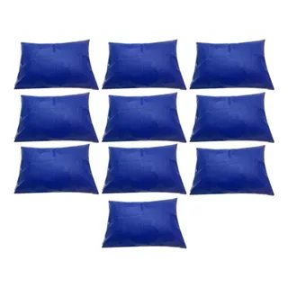 Kit 10 Capas Travesseiro 50 X 70 Hospitalar Impermeável Cor Azul Cor Secundária Azul Liso