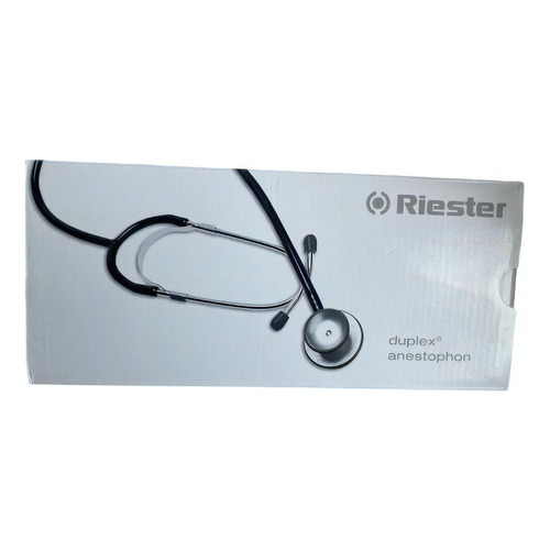Estetoscopio Riester Duplex con campana de una cara color gris y acabado perla noire