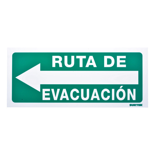 Señal Ruta De Evacuación Izquierda Surtek