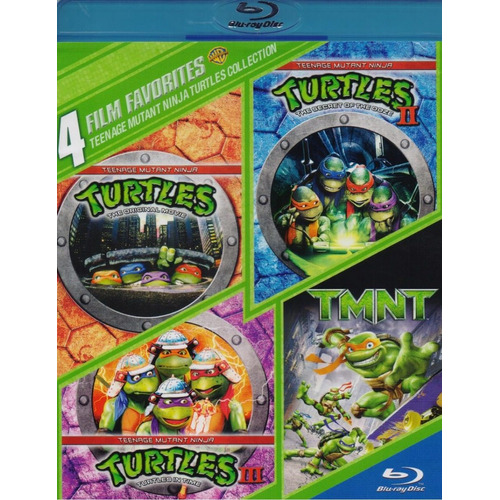 Las Tortugas Ninja 1 2 3 + Tmnt Peliculas 4 Film Blu-ray