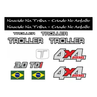 Kit Adesivo Resinado Troller 3.0 Tdi 4x4 Diesel 06 08 Prata Cor Padrão