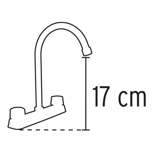 Mezcladora P/fregadero Manerales Hexagonal Curvo Foset 45615