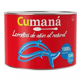 Cumana Lomitos De Atún Al Natura 1800g X 1 Unidad