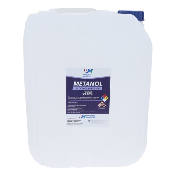 Metanol 99% De Pureza Garrafa 20 Lts Para Preparar Biodiesel