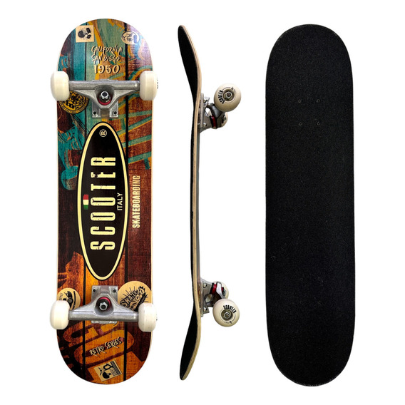 Skate Profesional Scooter Italy Maple Canadiense Retro Serie Ruedas California Go Rulemanes Metalico