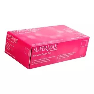 10 Luva Procedimento Nitrílica Rosa Pink S/ Pó Supermax Xp Cor Rosa-chiclete Tamanho Ep Unidades Por Embalagem 100