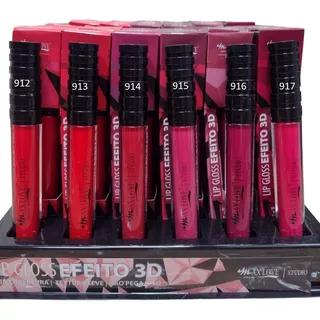 Box 48 Unid Lip Gloss Efeito 3d Max Love Atacado Lançamento