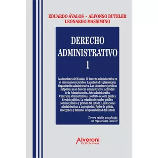 Derecho Administrativo 1 - Avalos, Buteler Y Massimino