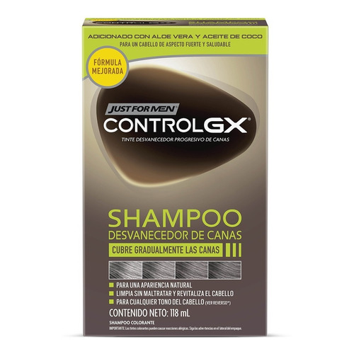 Shampoo Just For Men Control Gx Control Gx de coco en tubo depresible de 118mL por 1 unidad