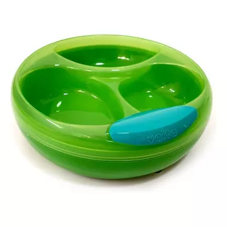 Plato Térmico Bebé Sopapa Antideslizante Apto Microondas Color Verde