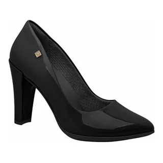 Stiletto Clasico Piccadilly Vestir Charol Taco Ancho 695001