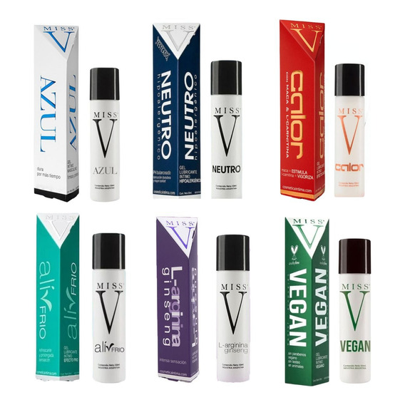 Combo Pack 6 Lubricantes Gel Intimo Lubricante Miss V 50ml 