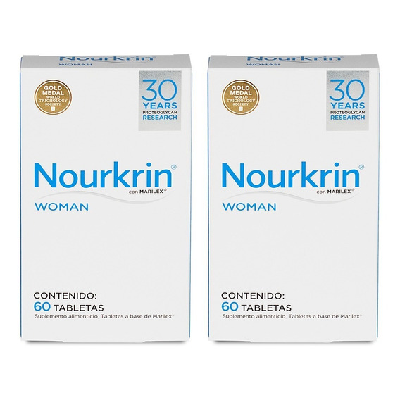 Pack 2 Nourkrin Woman Tratamiento Anticaída Mujer 60tabs 