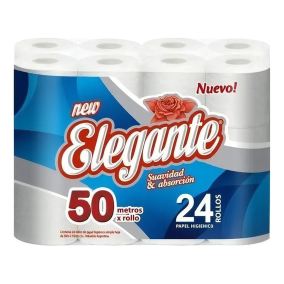 Papel Higienico Hsimple Extrablanco Elegante 24ux50mpackx4