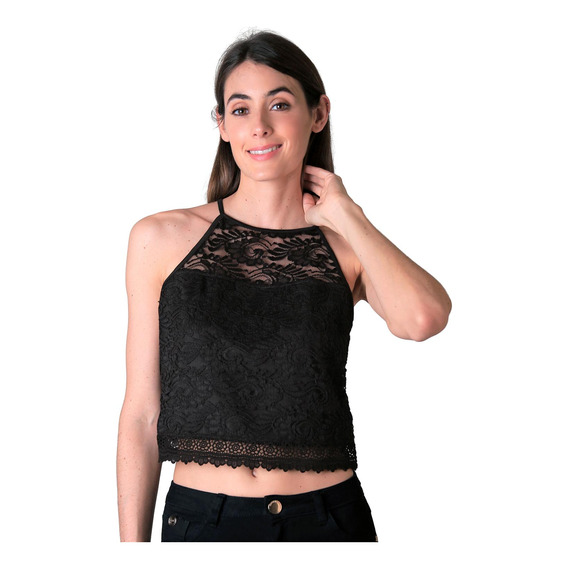 Blusa Moda Mujer Stfashion Negro 61903825 Spandex