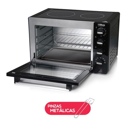 Horno Eléctrico Liliana Electricuccine 45l 2 Anafes Ao145v Color Negro