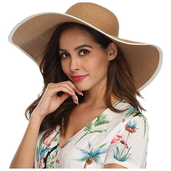 Sombrero Para Sol Mujer Sombrero Playa De Ala Ancha Anti-uv
