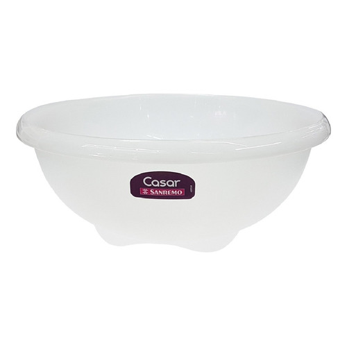 Ensaladera Bowl Cereal Plástico Apilable San Remo 28 Cm Color Blanco