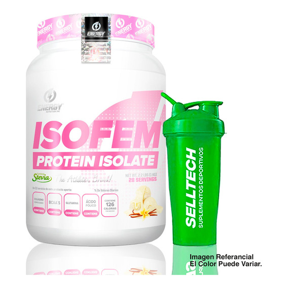 Proteína Energy Nutrition Isofem 1kg Vainilla+shaker