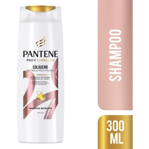  Shampoo Pantene Pro-v Miracles Colágeno Nutre Revitaliza 300ml